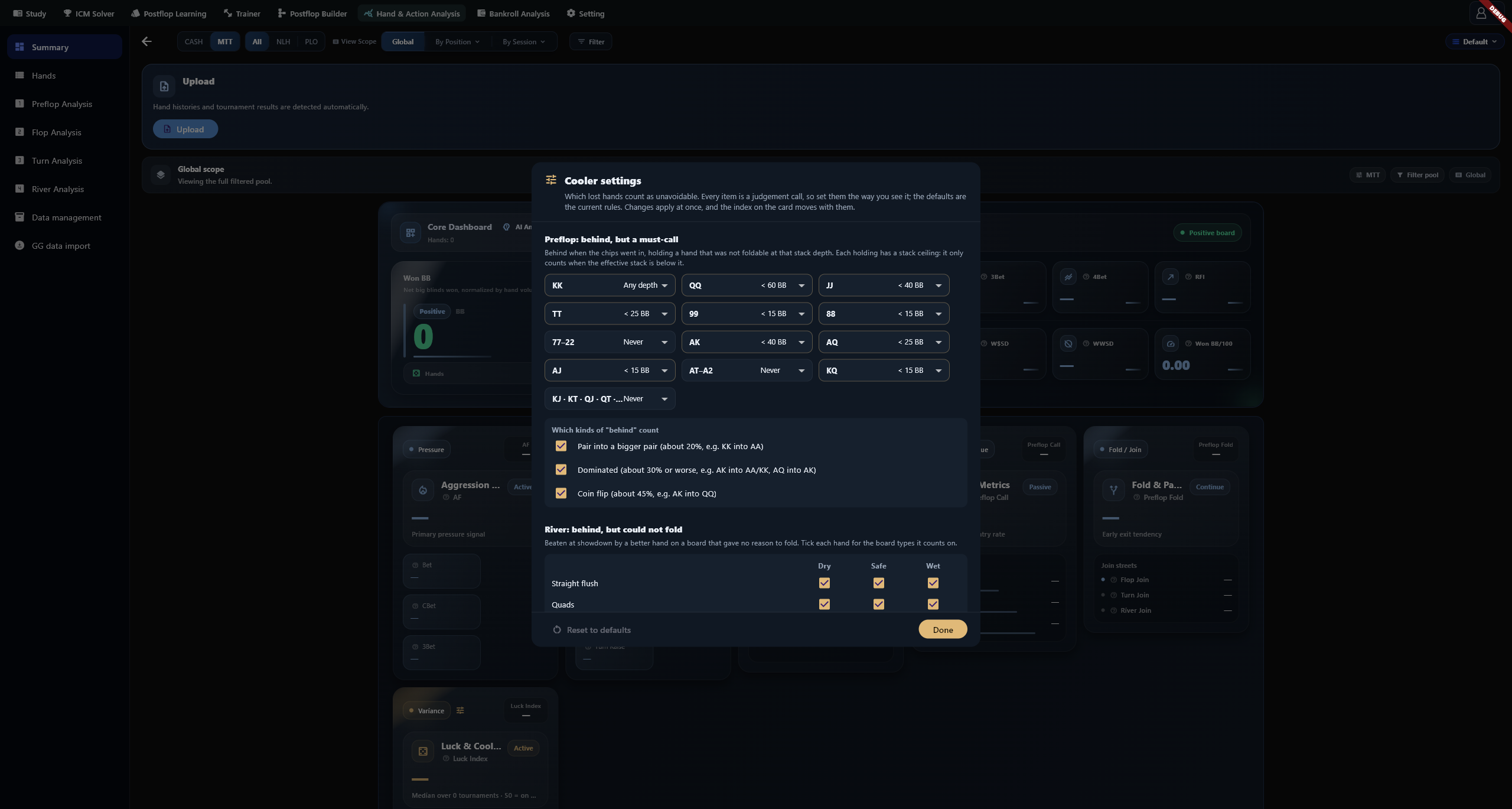 Cooler categories and stack-depth settings